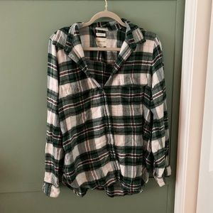 American Eagle Outfitters Green Flannel XL